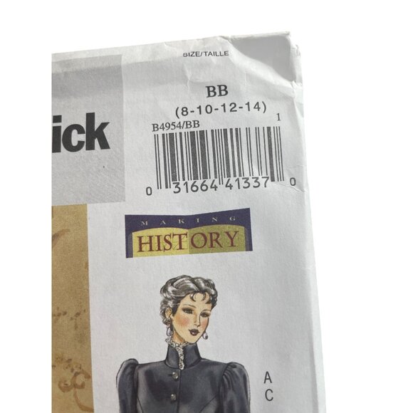 Butterick B4954 Costume Sewing Pattern Size 8-14 Steampunk 1900 My Fair Lady - Picture 2 of 7
